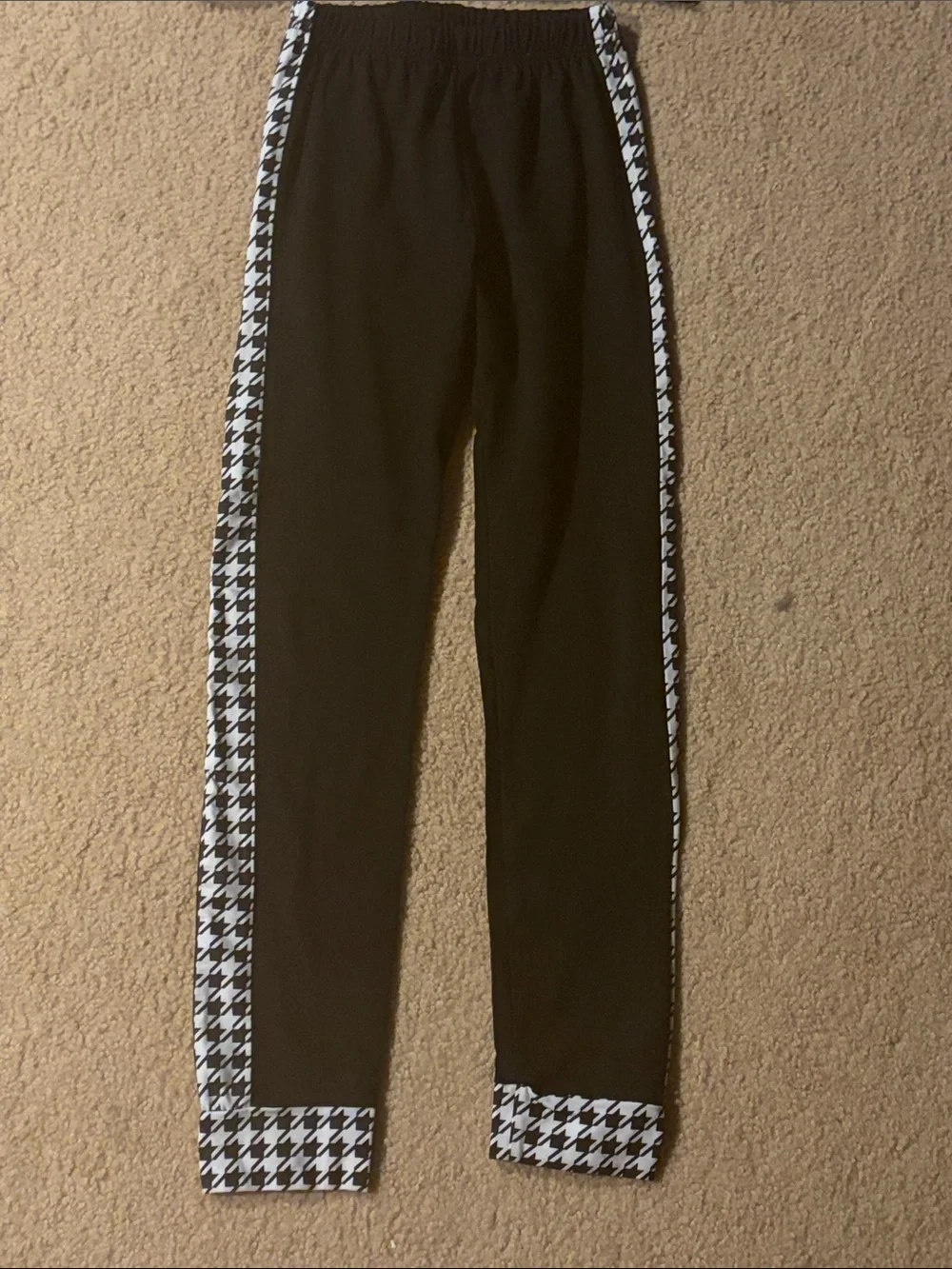 Black Houndstooth Hoodie & Jogger Set